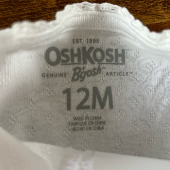 Osh Kosh Baby Navy Twill Jumper Dress with Whale Print and Henley style Onesie - Picture 7 of 9